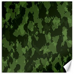 Camouflage Green Army Texture Canvas 16  X 16   by BangZart