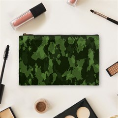 Camouflage Green Army Texture Cosmetic Bag (medium)  by BangZart