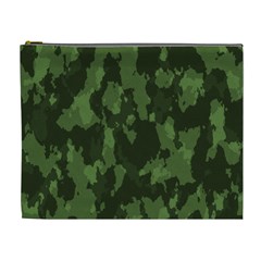 Camouflage Green Army Texture Cosmetic Bag (xl) by BangZart