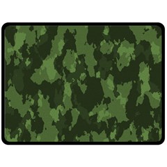 Camouflage Green Army Texture Fleece Blanket (large)  by BangZart