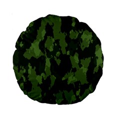 Camouflage Green Army Texture Standard 15  Premium Round Cushions by BangZart