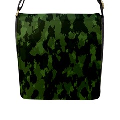 Camouflage Green Army Texture Flap Messenger Bag (l)  by BangZart