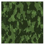 Camouflage Green Army Texture Large Satin Scarf (Square) Front