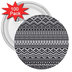 Aztec Pattern Design 3  Buttons (100 Pack)  by BangZart