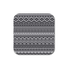 Aztec Pattern Design Rubber Square Coaster (4 Pack)  by BangZart