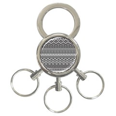 Aztec Pattern Design 3-ring Key Chains by BangZart