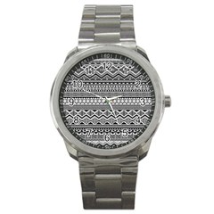 Aztec Pattern Design Sport Metal Watch by BangZart