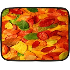 Leaves Texture Double Sided Fleece Blanket (mini)  by BangZart