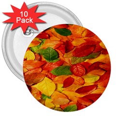 Leaves Texture 3  Buttons (10 Pack)  by BangZart