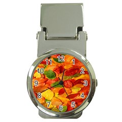 Leaves Texture Money Clip Watches by BangZart