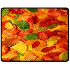 Leaves Texture Fleece Blanket (medium)  by BangZart