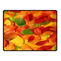 Leaves Texture Fleece Blanket (small) by BangZart