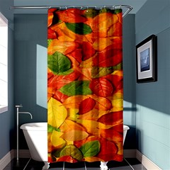 Leaves Texture Shower Curtain 36  X 72  (stall)  by BangZart