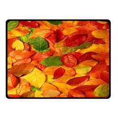 Leaves Texture Double Sided Fleece Blanket (small) 