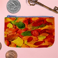 Leaves Texture Large Coin Purse