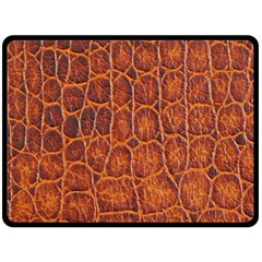 Crocodile Skin Texture Fleece Blanket (large)  by BangZart