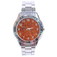 Crocodile Skin Texture Stainless Steel Analogue Watch by BangZart