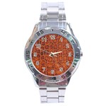 Crocodile Skin Texture Stainless Steel Analogue Watch Front