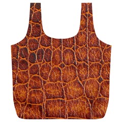 Crocodile Skin Texture Full Print Recycle Bags (l)  by BangZart