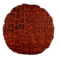 Crocodile Skin Texture Large 18  Premium Flano Round Cushions by BangZart