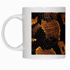 Gold Snake Skin White Mugs by BangZart