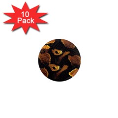 Gold Snake Skin 1  Mini Magnet (10 Pack)  by BangZart