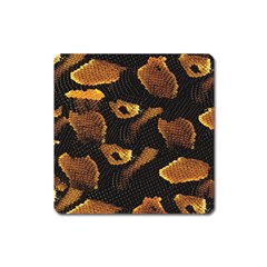 Gold Snake Skin Square Magnet by BangZart