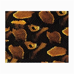 Gold Snake Skin Small Glasses Cloth (2-side) by BangZart