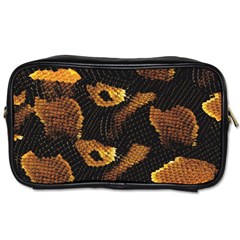 Gold Snake Skin Toiletries Bags by BangZart