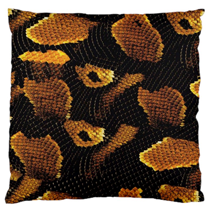 Gold Snake Skin Large Cushion Case (One Side)