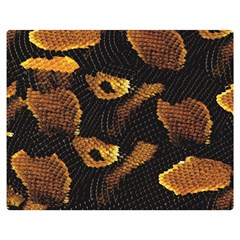 Gold Snake Skin Double Sided Flano Blanket (medium)  by BangZart