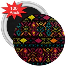 Bohemian Patterns Tribal 3  Magnets (100 Pack) by BangZart