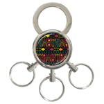 Bohemian Patterns Tribal 3-Ring Key Chains Front