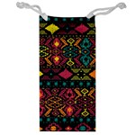 Bohemian Patterns Tribal Jewelry Bag Front