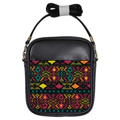 Bohemian Patterns Tribal Girls Sling Bags by BangZart