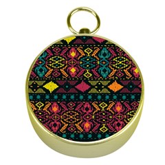 Bohemian Patterns Tribal Gold Compasses by BangZart