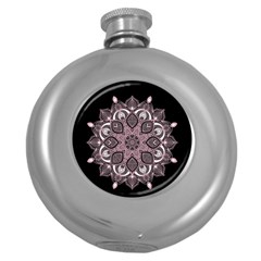 Ornate Mandala Round Hip Flask (5 Oz) by Valentinaart