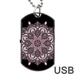 Ornate mandala Dog Tag USB Flash (Two Sides) Front