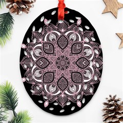 Ornate Mandala Oval Filigree Ornament (two Sides) by Valentinaart