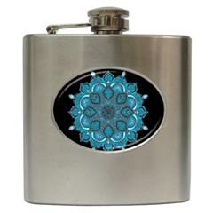 Ornate Mandala Hip Flask (6 Oz) by Valentinaart