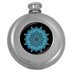 Ornate Mandala Round Hip Flask (5 Oz) by Valentinaart