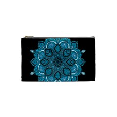 Ornate Mandala Cosmetic Bag (small)  by Valentinaart