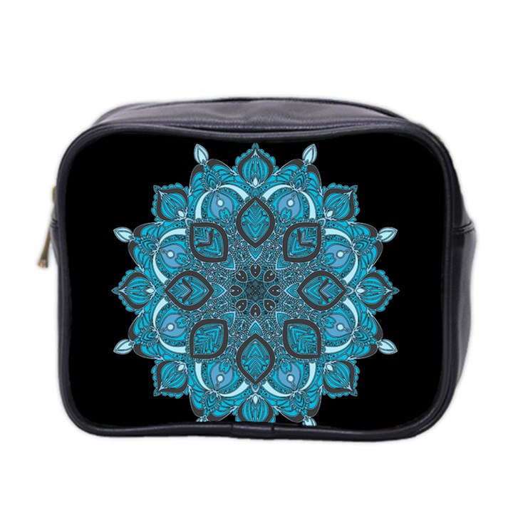 Ornate mandala Mini Toiletries Bag 2-Side