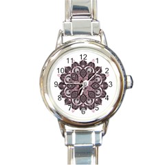 Ornate Mandala Round Italian Charm Watch by Valentinaart