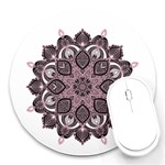 Ornate mandala Round Mousepads Front