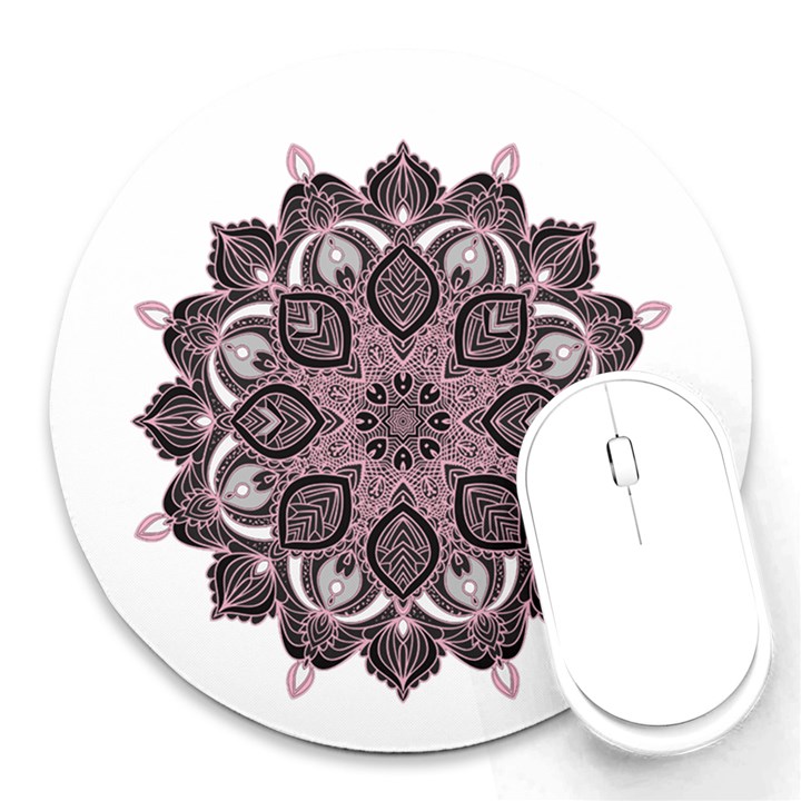 Ornate mandala Round Mousepads