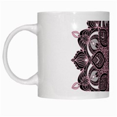 Ornate Mandala White Mugs by Valentinaart