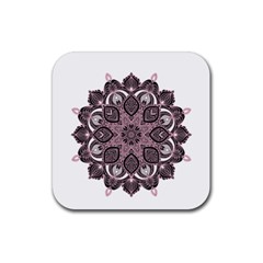 Ornate Mandala Rubber Coaster (square)  by Valentinaart