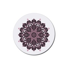 Ornate Mandala Rubber Round Coaster (4 Pack)  by Valentinaart