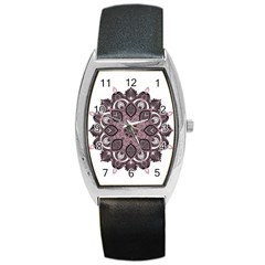 Ornate Mandala Barrel Style Metal Watch by Valentinaart